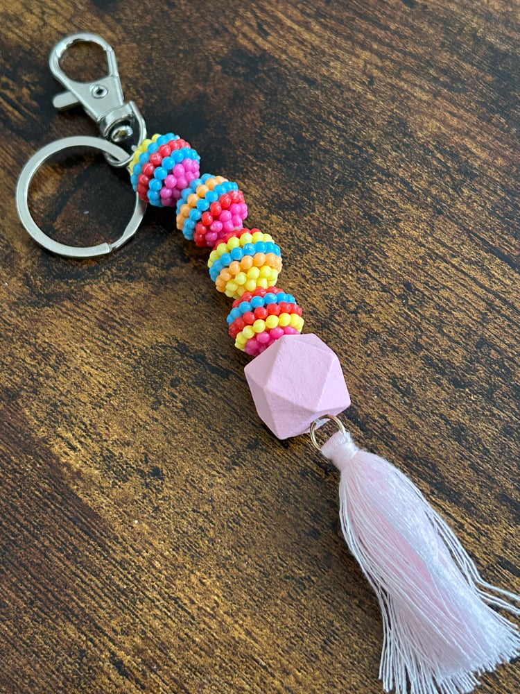 Image of Multi coloured keyring 