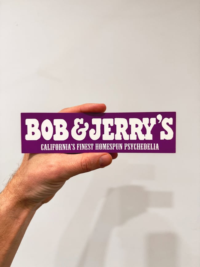 Grateful Dead 80s Bob & Jerry’s 7” Sticker 