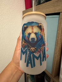 Mama Bear Glass Can