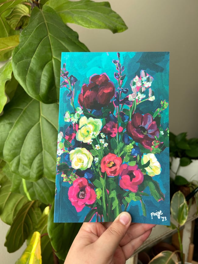 Floral Notebook, 100 page