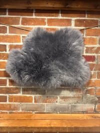 Image 1 of Sheepskin GRAY Wool Leather Shearling Pieces in Roundish Natural Shapes