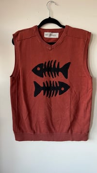 Image 4 of Double Fishbone Sweater Vest - M