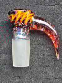 Image 4 of 2K Glass Art 18mm Red X Black Slide