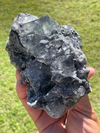 Image 22 of Transparent Phantom Fluorite On Druzy Quartz Matrix  #1803