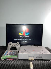 Image 3 of PlayStation 1 bundle w/ controller & 2 games