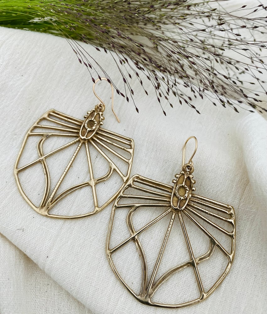 Image of Nouveau Earrings in Bronze (limited pre-order for 1/25/23)
