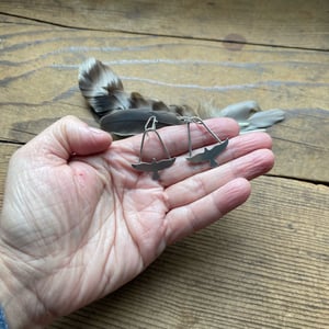 Image of Silver Bird Earrings 