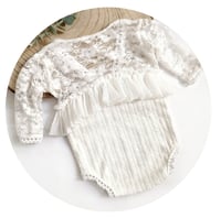 Image 1 of Sitter girls bodysuit - Lara | white | 9-12 months | cake smash