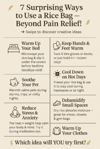 Image 2 of Blue and green lap sized rice bag, maybe use hot or cold