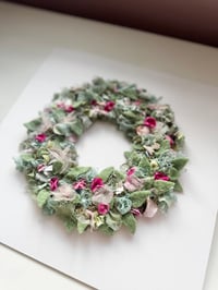 Image 1 of Embroidered Rose Wreath 