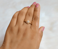 Image 1 of Cute Flower_Adjustable American Diamond Ring 