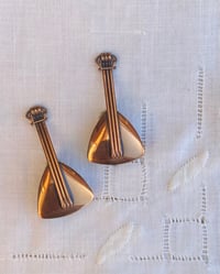 Vintage Copper Balalaika Earrings