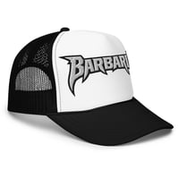 Image 1 of Barbarik Foam Trucker Black White