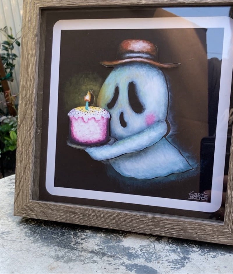 Image of “Booday Ghost” shadow box