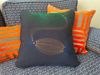 Image 2 of Sashiko fabric pattern with Electric Field lines design 50x50cm