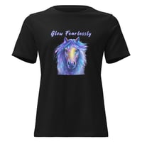 Image 2 of Women's Relaxed T-Shirt, Glow Fearlessly Horse Tee