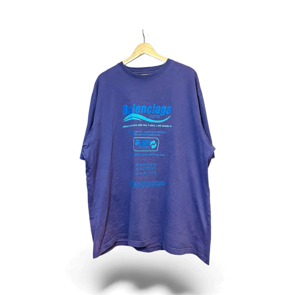 Image of Balenciaga Paris Recycle Tee