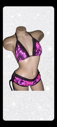 Image 1 of Lace up Tie Sides Shorts Sets 4 Prints!