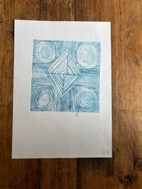 Image 3 of Abstract Drypoint Etching Original Print