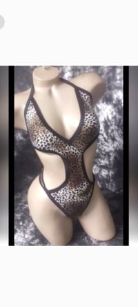 Image 4 of Cutout Thong Romper 3 Prints!