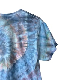 Image 8 of XS Crop Tee in Soft Tidal Spiral Ice Dye