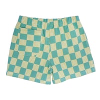 Image 2 of EZ Shorts- green checkerboard