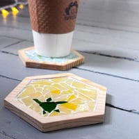 Image 2 of Sand And Water Turtle mosaic coaster, set of 2