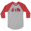 Red/Grey 3/4 sleeve raglan shirt