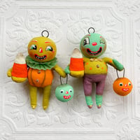 Image 2 of Pumpkin Goblin with Candy Corn and Jack O' Lantern