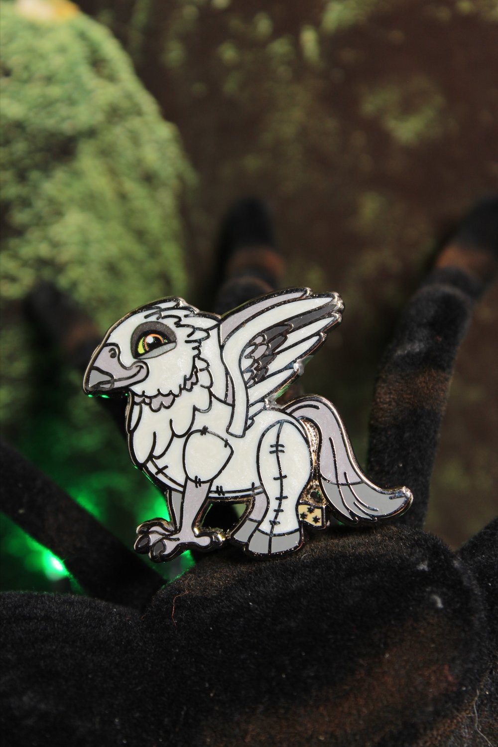Image of Bloody Noble Chicken Plushie Pin Hippogryff