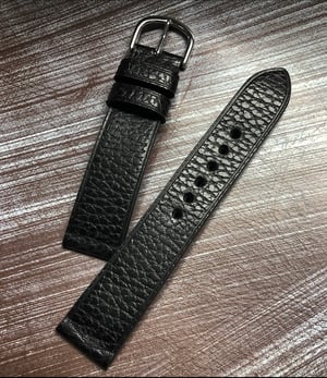 Image of Black Calfskin - Hard Grain - Watch Strap