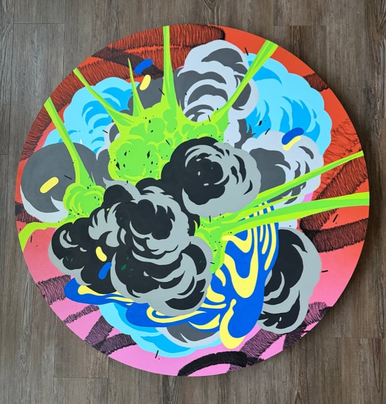 Image of 36” Original Rounds custom explosion canvas 