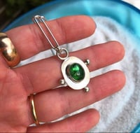 Image 1 of Green Tourmaline Orbit Necklace 