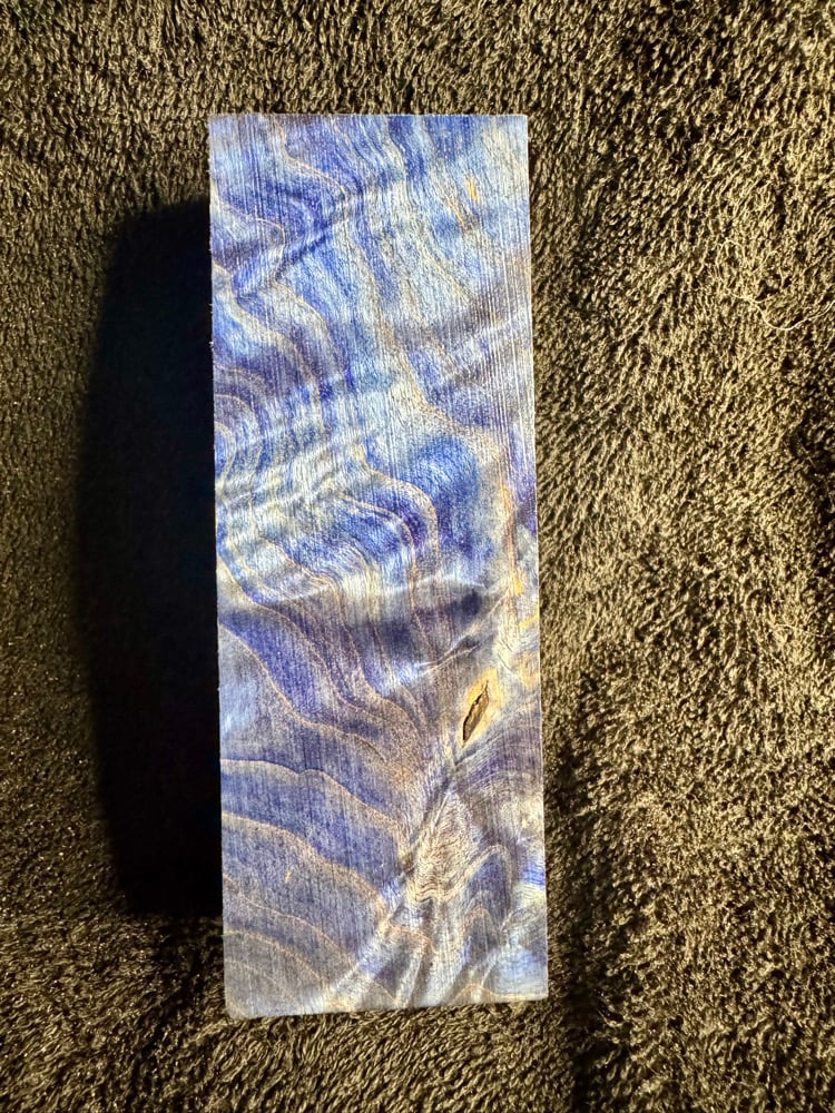 Image of Blue Quilted Maple Knife Block