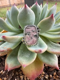 Image 3 of Detailed Rhodochrosite Ring (6.5)