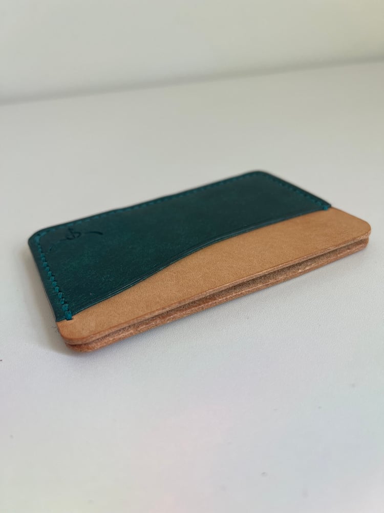 Image of Ortensia/Natural Horizontal Cardholder (Peacock)