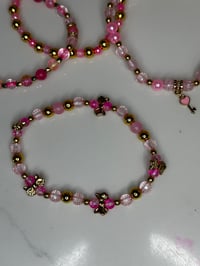 Image 7 of Pink and Gold Pink Parade Tumbler Bracelet Stack