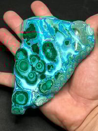 Image 3 of Malachite & Chrysocolla Polished Slab #2414