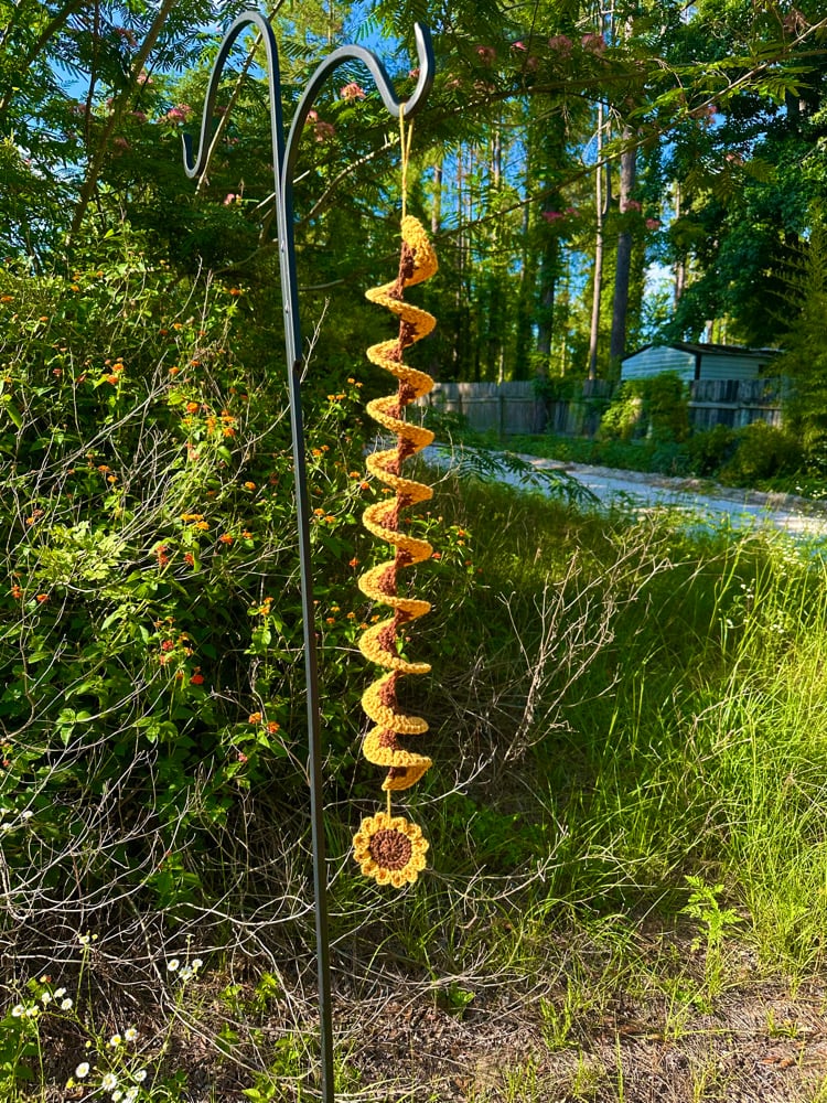 Image of sunflower wind spinner
