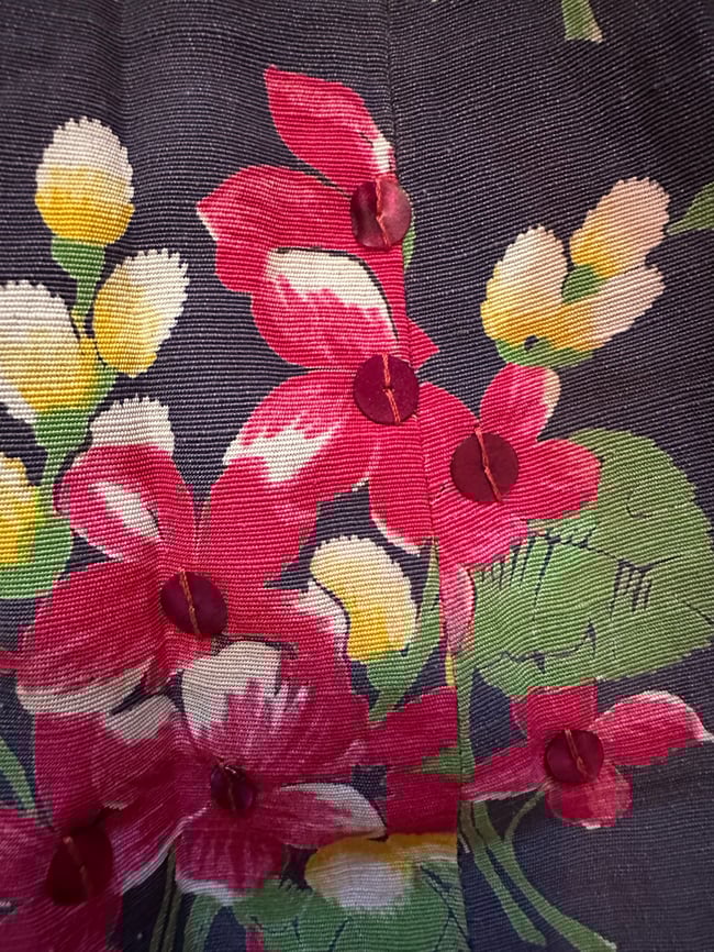 1930s taffeta FLAMENCO gown