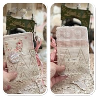 Image 8 of Reserved Listing for Silvia Pink French shabby Chic Sewing/Needle book lace samples