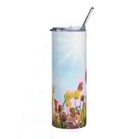 Image 3 of Stainless steel tumbler_Floral_20 oz_2