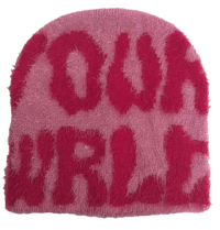“YOUR WRLD” Mohair Beanie 