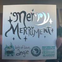 Image 4 of Limited Edition Silver Foiled 'Merry Merriment' Art Card Mini Print