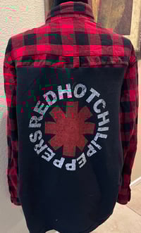 Vintage Black/Red Flannel Shirt Red Hot Chili Peppers 