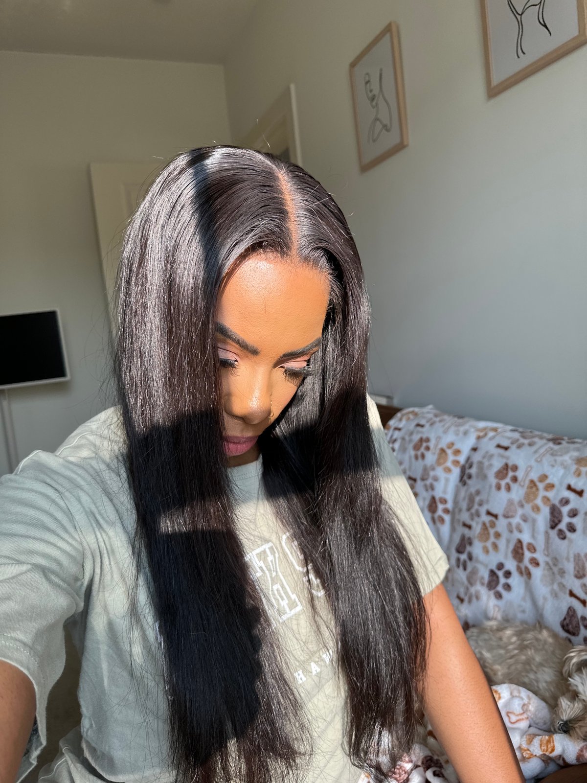 First time I ever tried a sewin on my self 💕#fyp #hairtok #middlepart... |  TikTok