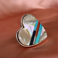 Image 3 of STUNNER INLAY HEART RING