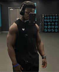 Image 3 of Essential Sleeveless Tee- Black 