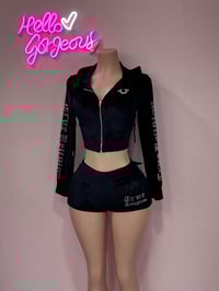 Image 1 of Black tru 2pc short bling