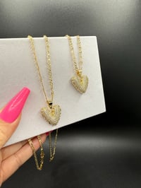 Image 3 of Curve Heart Shape Necklace 